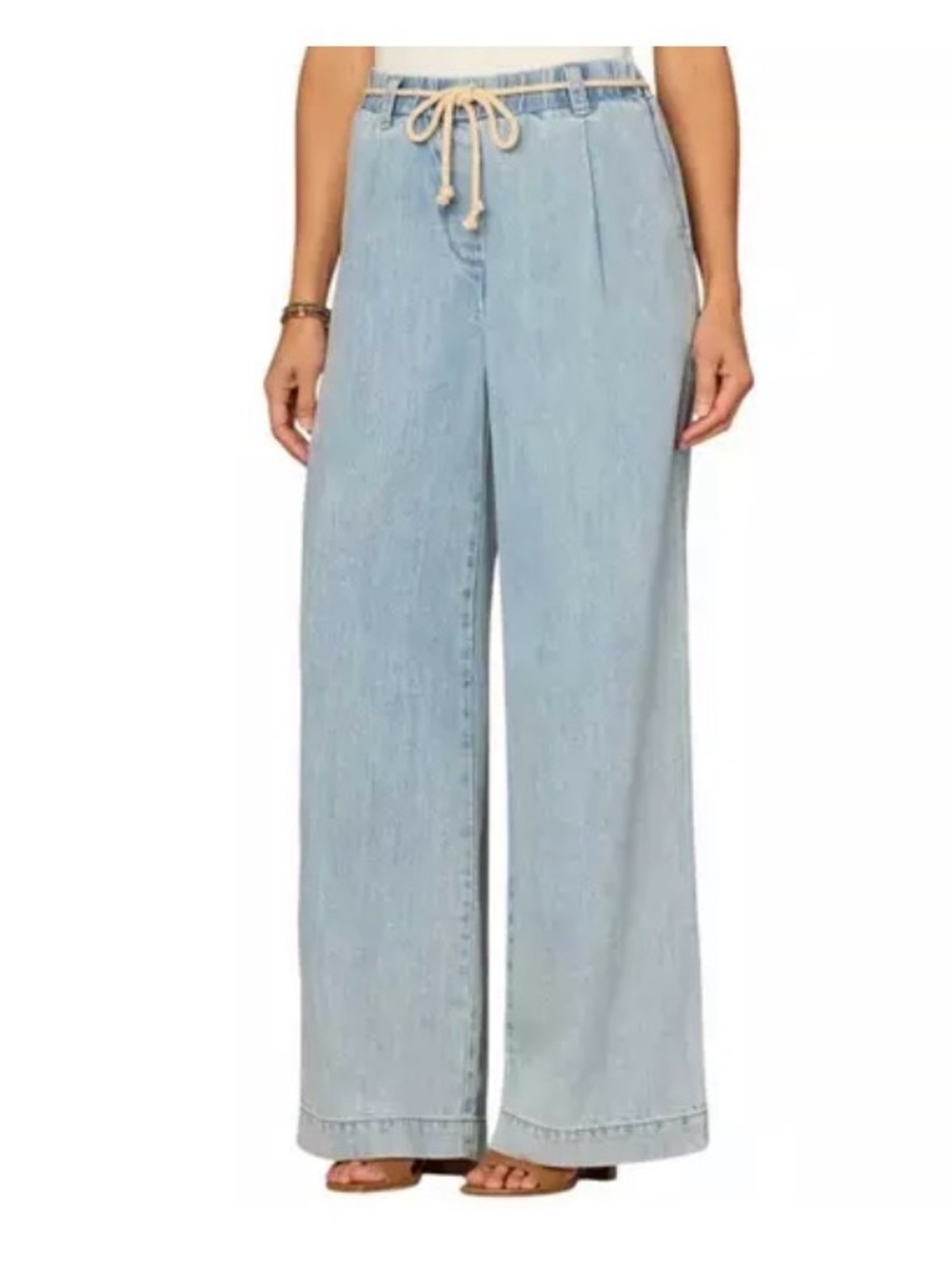 Women's Democracy "Ab"solution Leisure Skyrise Pleated Wide Leg Jeans